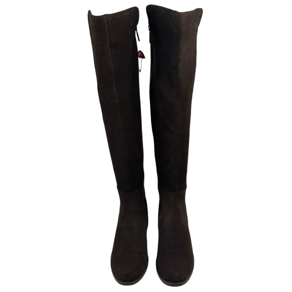Blondo Layne Brown Suede Waterproof Over The Knee Boots Womens Size 7M New $220
